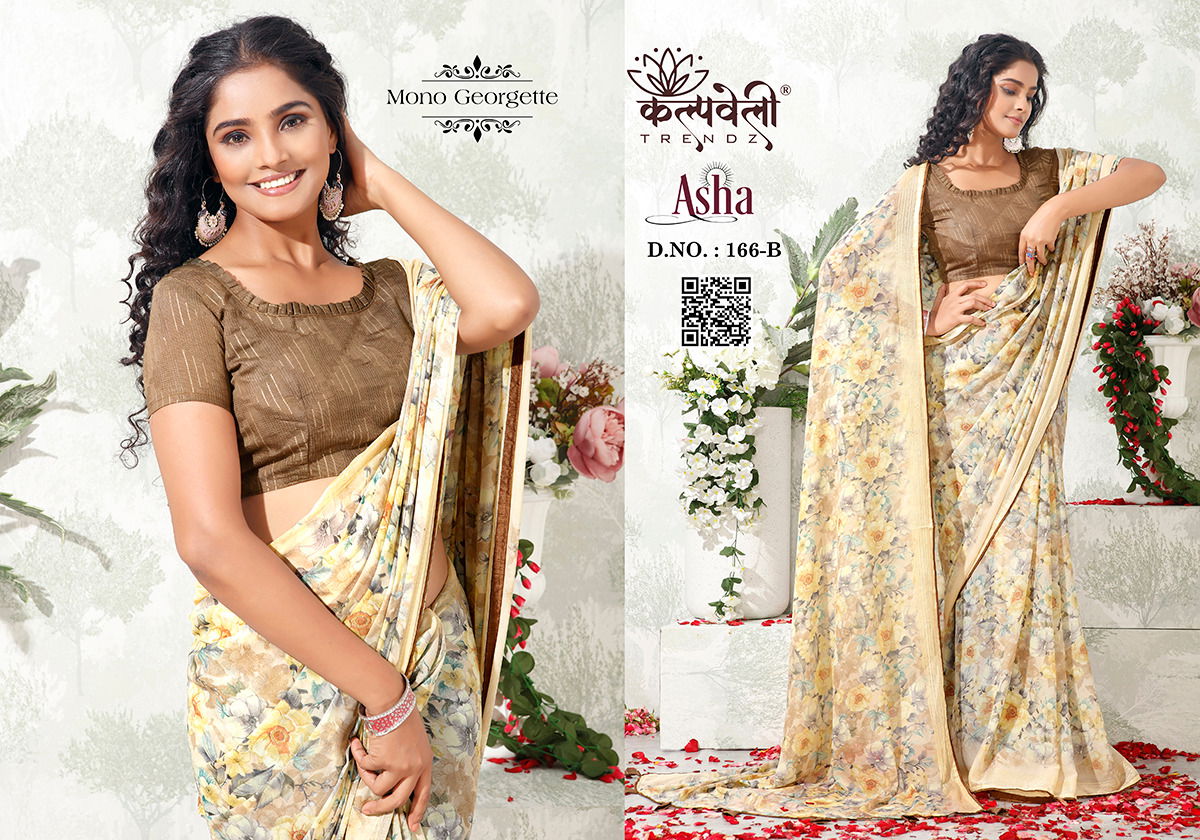 Asha166 By kalpatru Mono Georgette Daily Wear Sarees Wholesale Shop In Surat